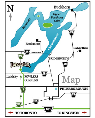 Lancaster Resort is located near Peterbrough Ontario